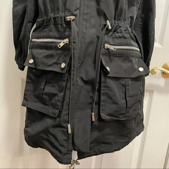 Caché Lightweight Pocket Zipper Windbreaker Rain Trench Coat XS - Picture 4 of 10